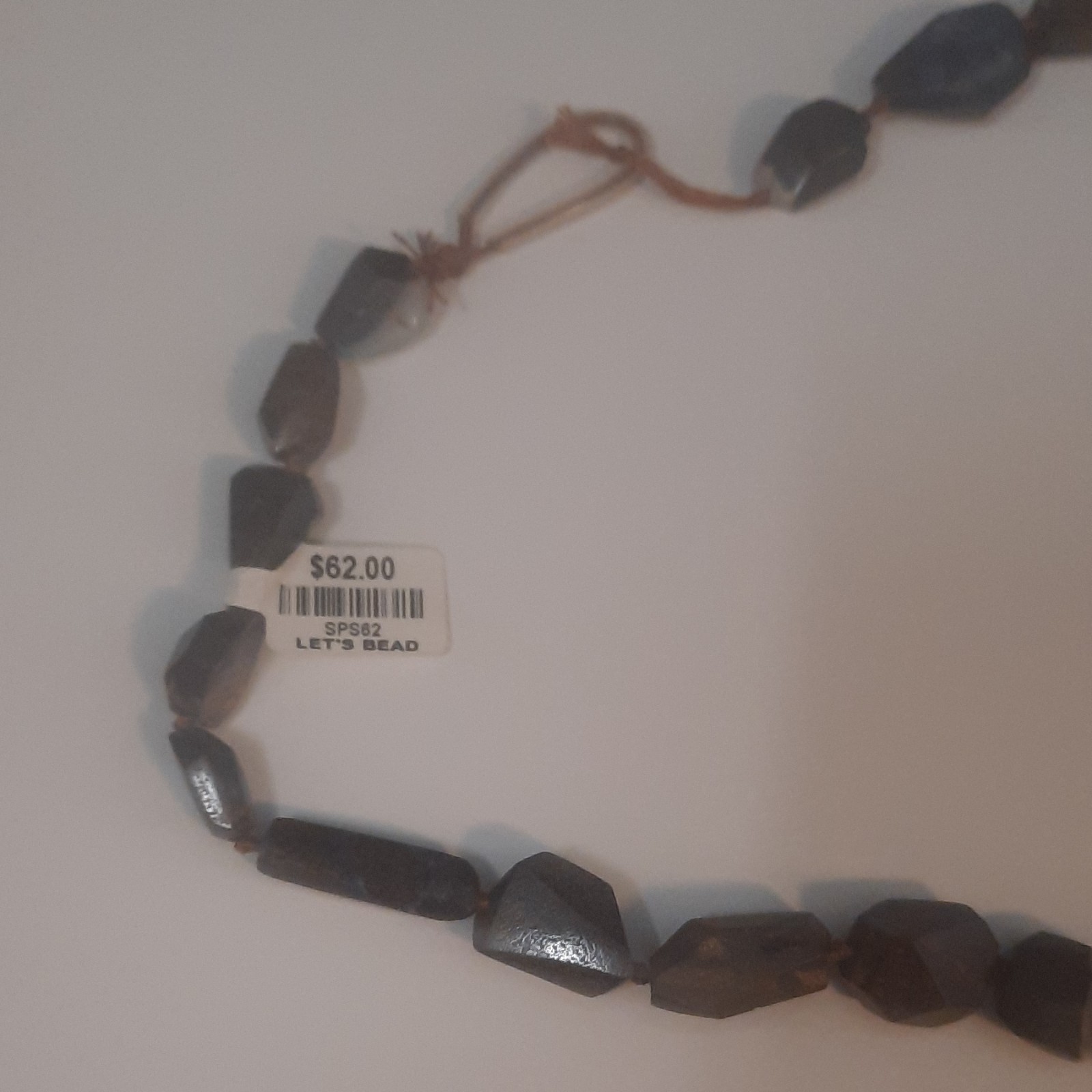 Boulder Opal Faceted Opaque Bead Strand 8mm Brown Black Rectangle Nugget