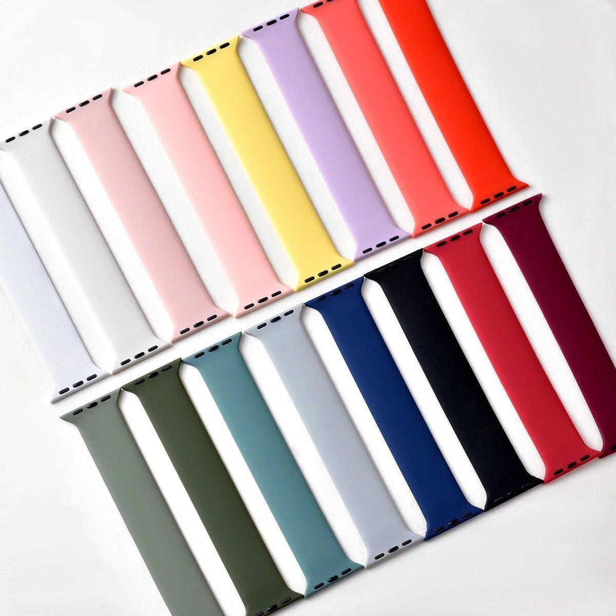 Silicone Solo Loop Band Strap Hot For Apple Watch Series 6 7 8 9 10 42/44/45 mm