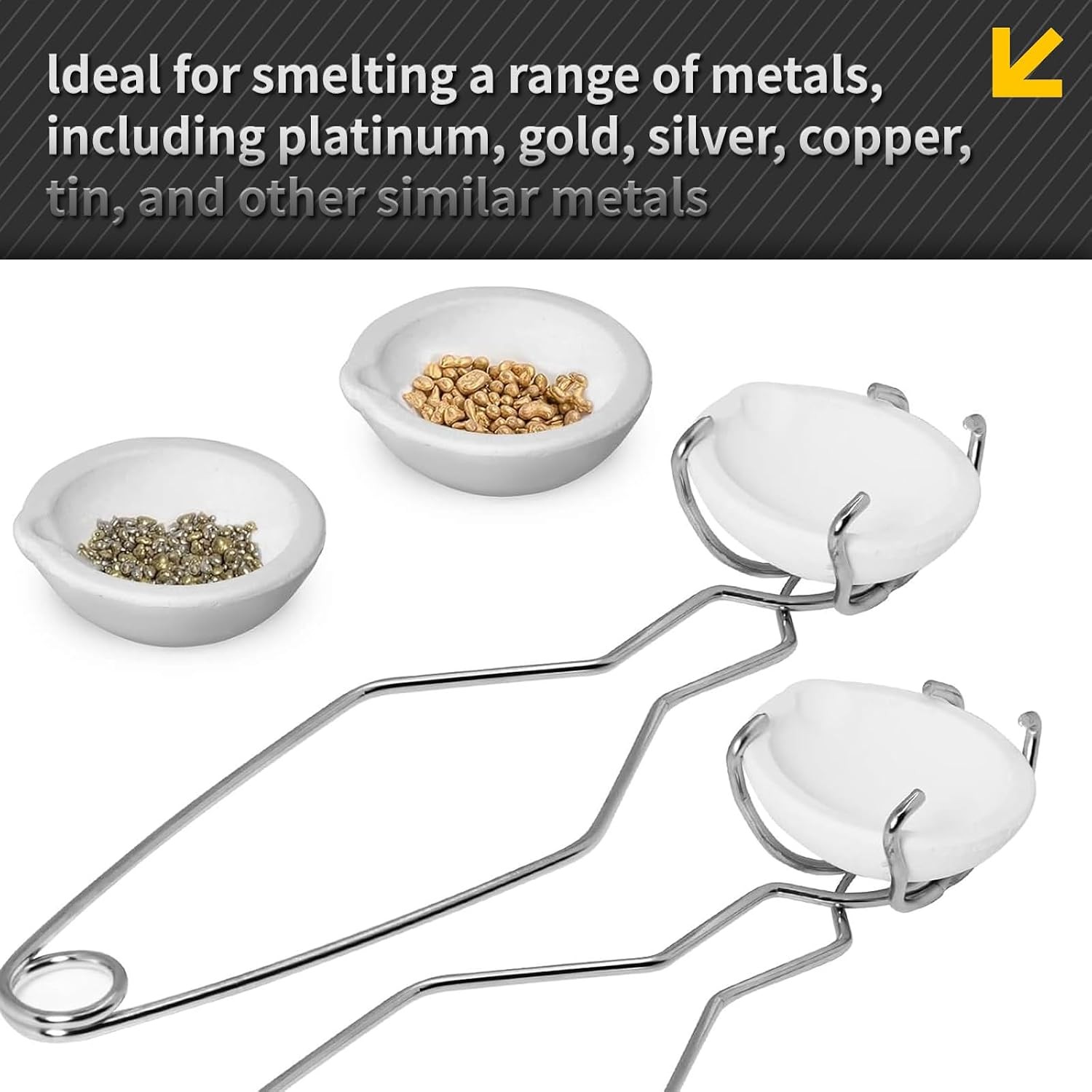 Graphite Metal Melting Casting Kit 7pc 5-in-1 Graphite Ingot Mold & Quartz