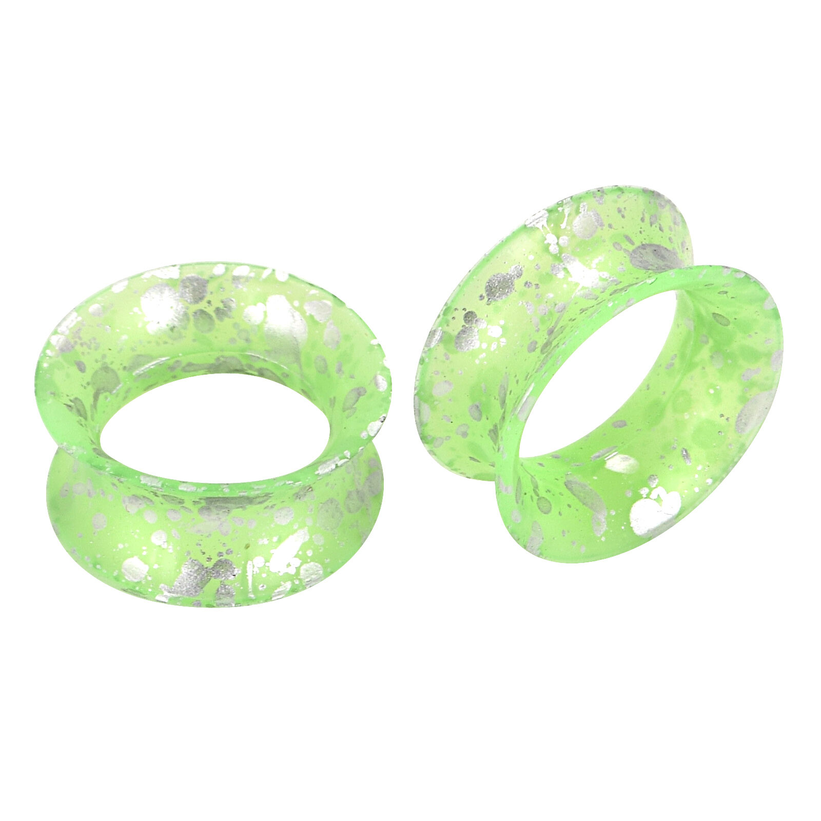 2pcs Soft Thin Silicone Ear Plugs Tunnels Ear Gauges Flexible Earlets 2g-3/4”