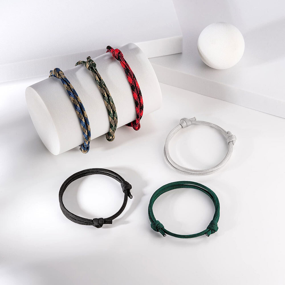 6/12 PCS Braided Nautical Bracelet Adjustable String for Men Women Universal