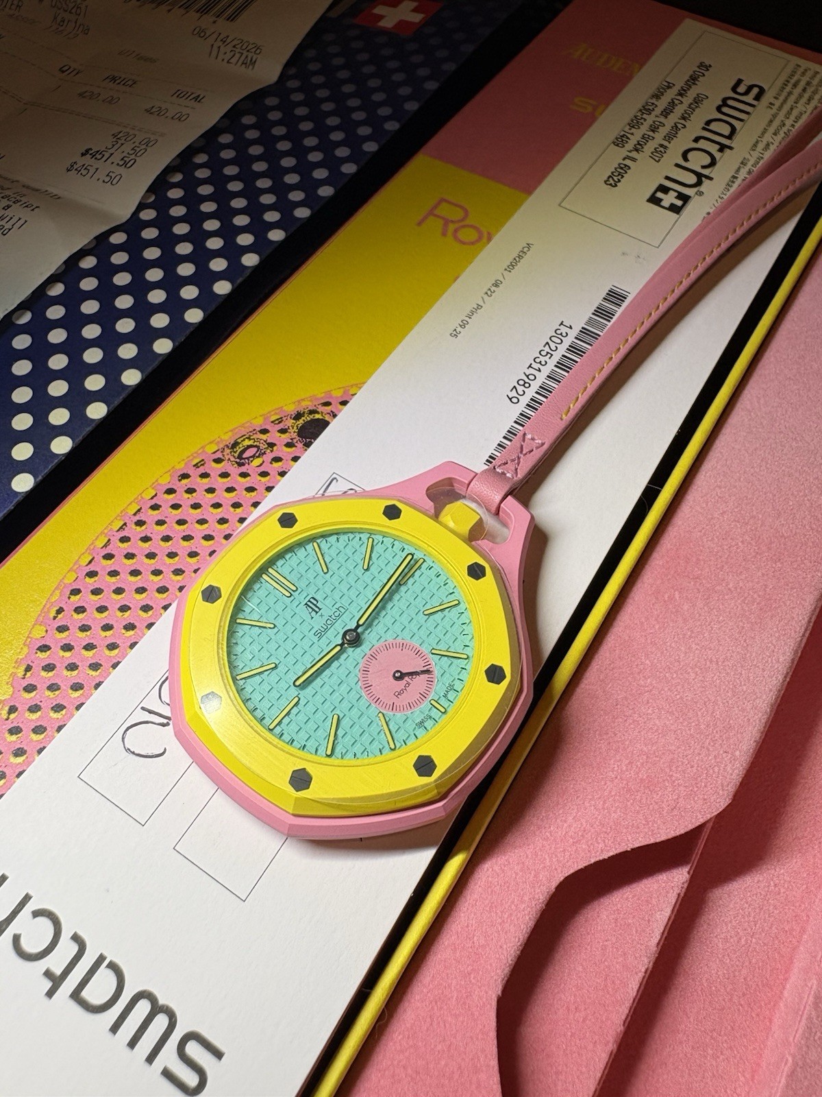 Swatch x Audemars Piguet AP Royal Pop Savonnette Otg Roz Ready Ship pink