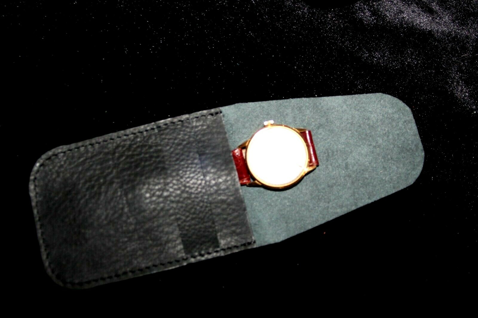REAL LEATHER TRAVEL WATCH HOLDER Customizable Leather Watch Case