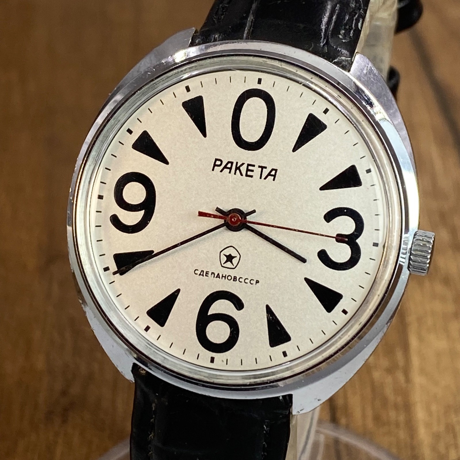 Raketa Big Zero mechanical cal. 2628H vintage Soviet Era mens wristwatch