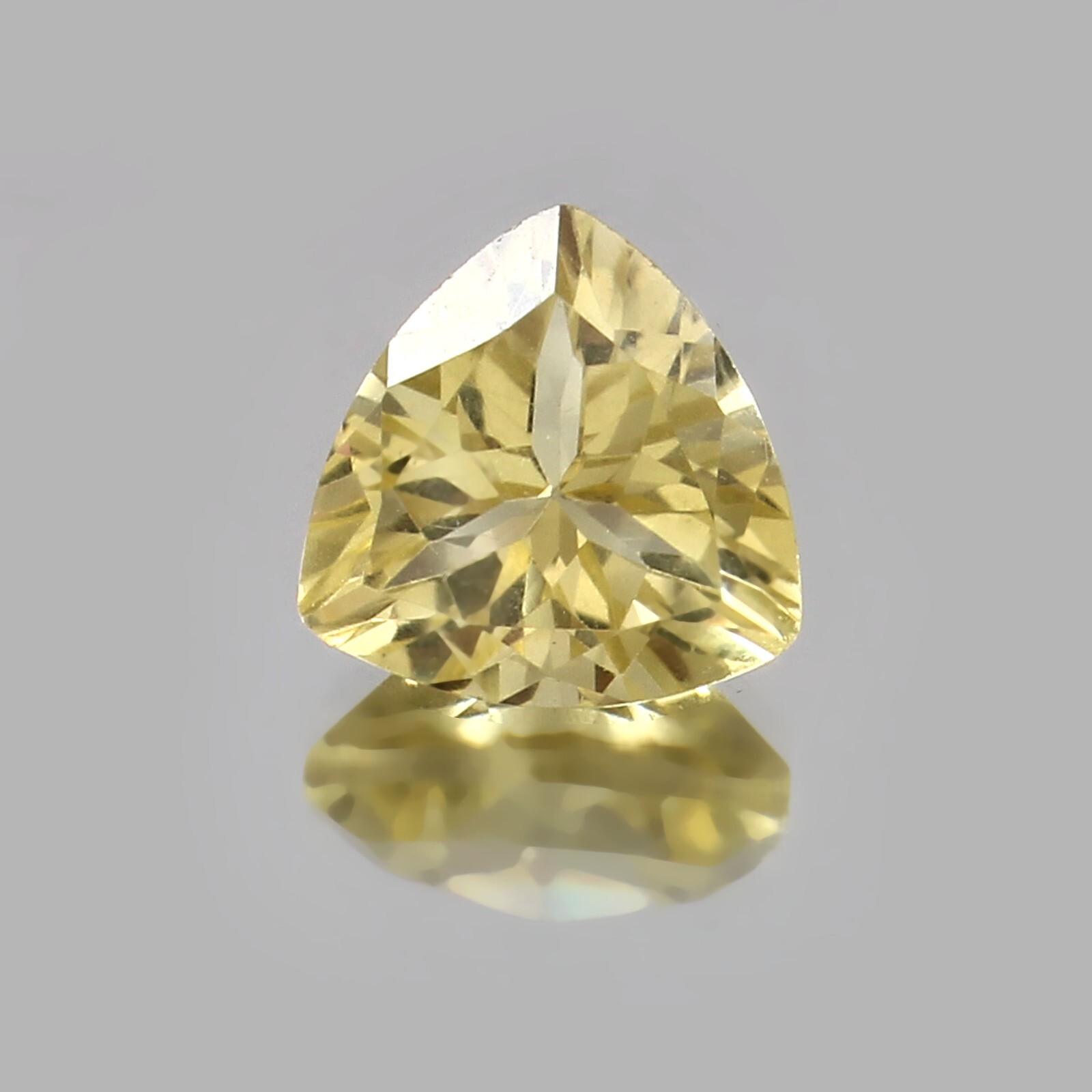 Lab Grown Synthetic Lemon Yellow Sapphire Trillion Flower Cut Gems 5-18mm,1pcs