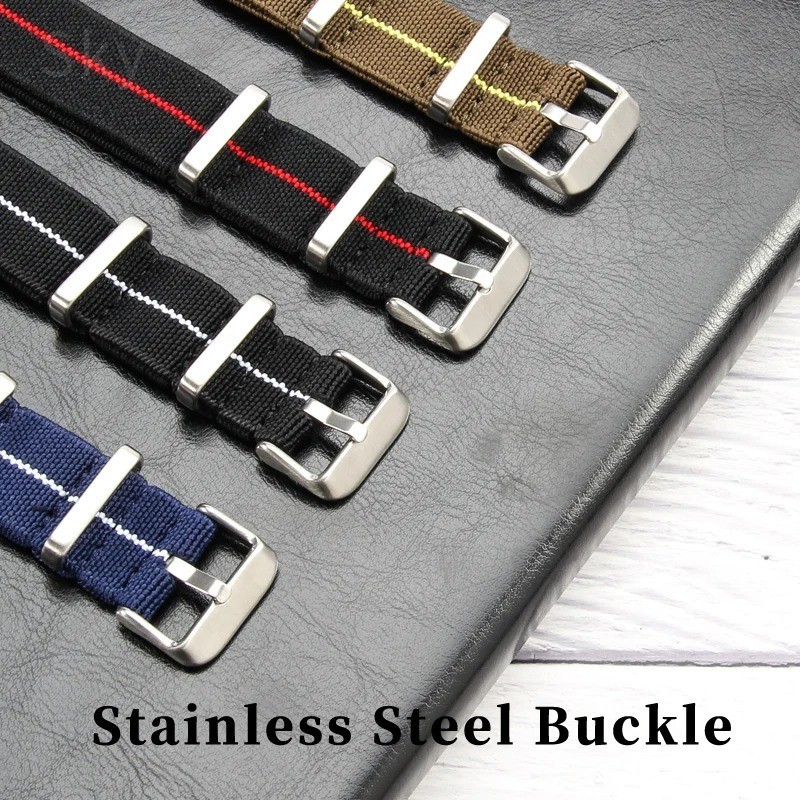 Premium Nylon Watch Strap Stitched Military Style Durable Adjustable Replacement