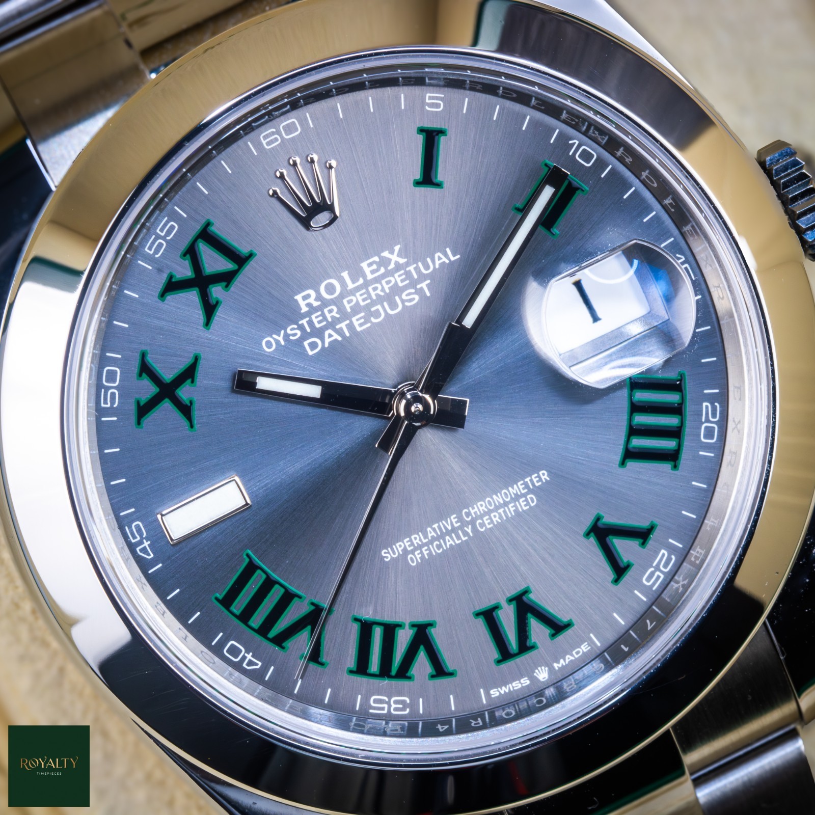 Rolex Datejust 41 126300 Wimbledon Dial Smooth Bezel Oyster 2023 Box & Papers