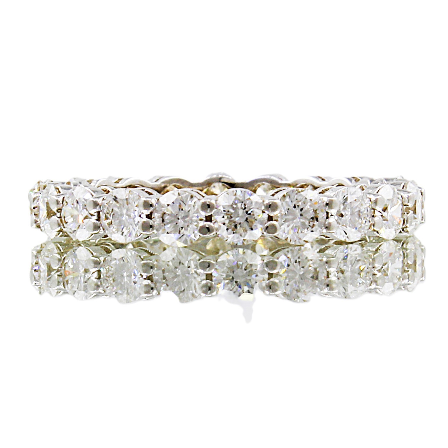 4.00 CT Round Shape Natural Diamond Eternity Band – 14K White Gold / AVG 0.20 ct