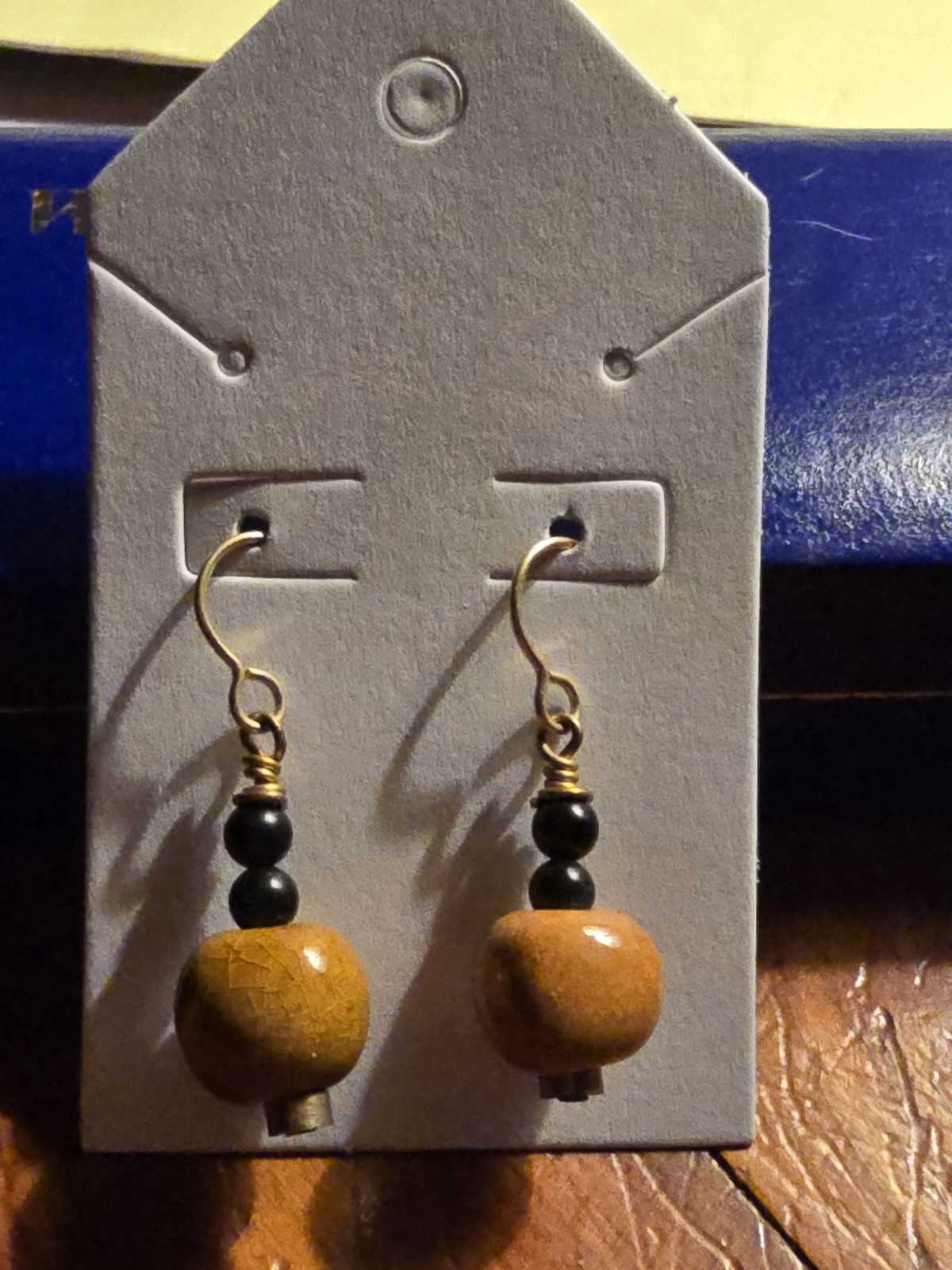 Mixed Lot Dangle/Drop Hook Earrings, Beaded Wood & Metal, Multicolor Cross