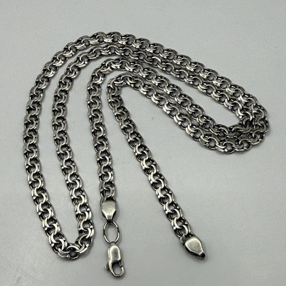 Vintage 925 Sterling Silver Chain Necklace Signed 65cm 21.6g Unisex Italy Gift