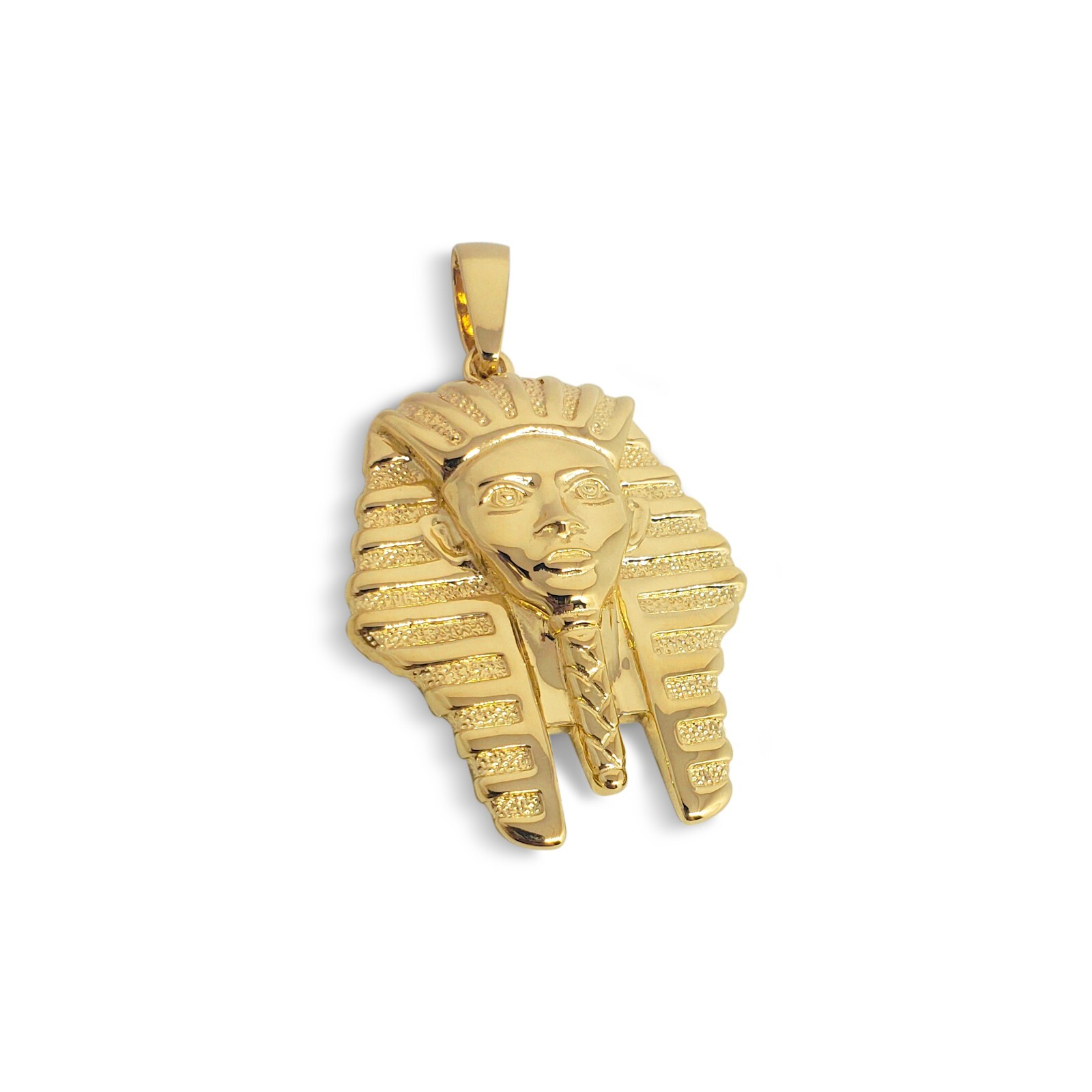 Solid 18K Yellow Gold King Tut Pendant Gold Pharaoh Pendant, 8.8 grams