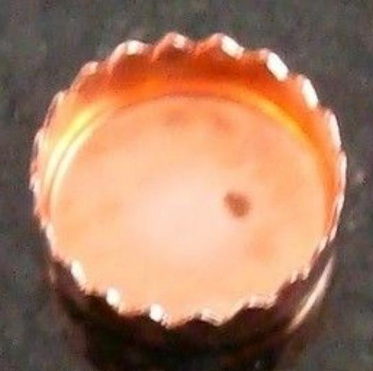 Bezel cups copper 3mm round machine made serrated edge 10 bezel cups bc021