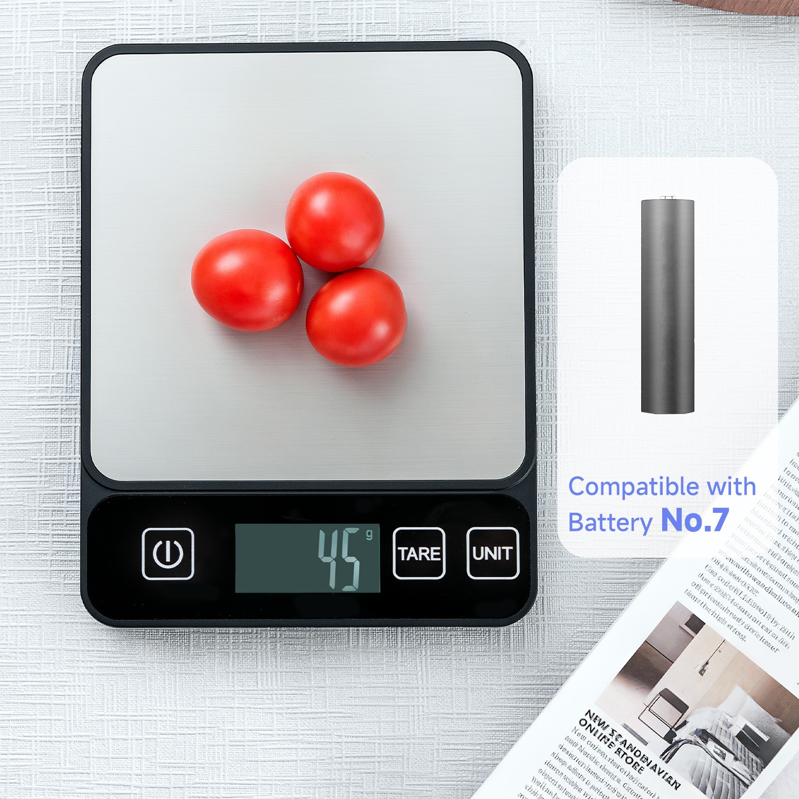 Precision Digital Kitchen Food Diet Scale,Multifunction Weight Balance 22lbs/1g