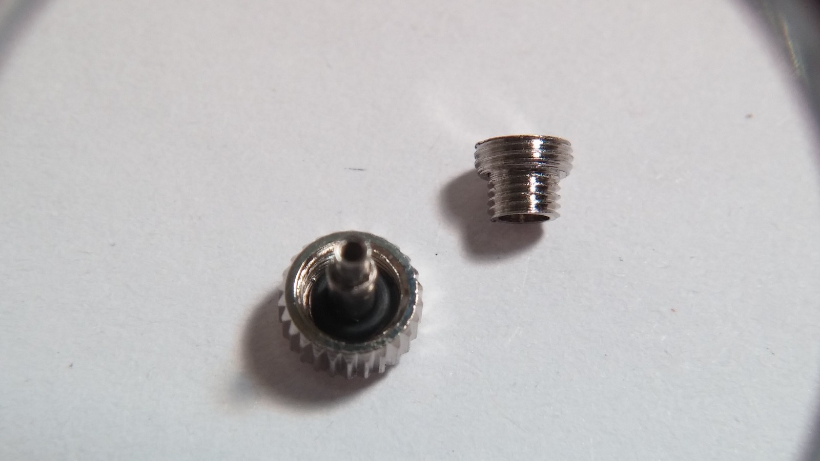 Unbranded waterproof screwdown Crown and Tube X 5 PIECES (approx 5.37mm-5.5mm)