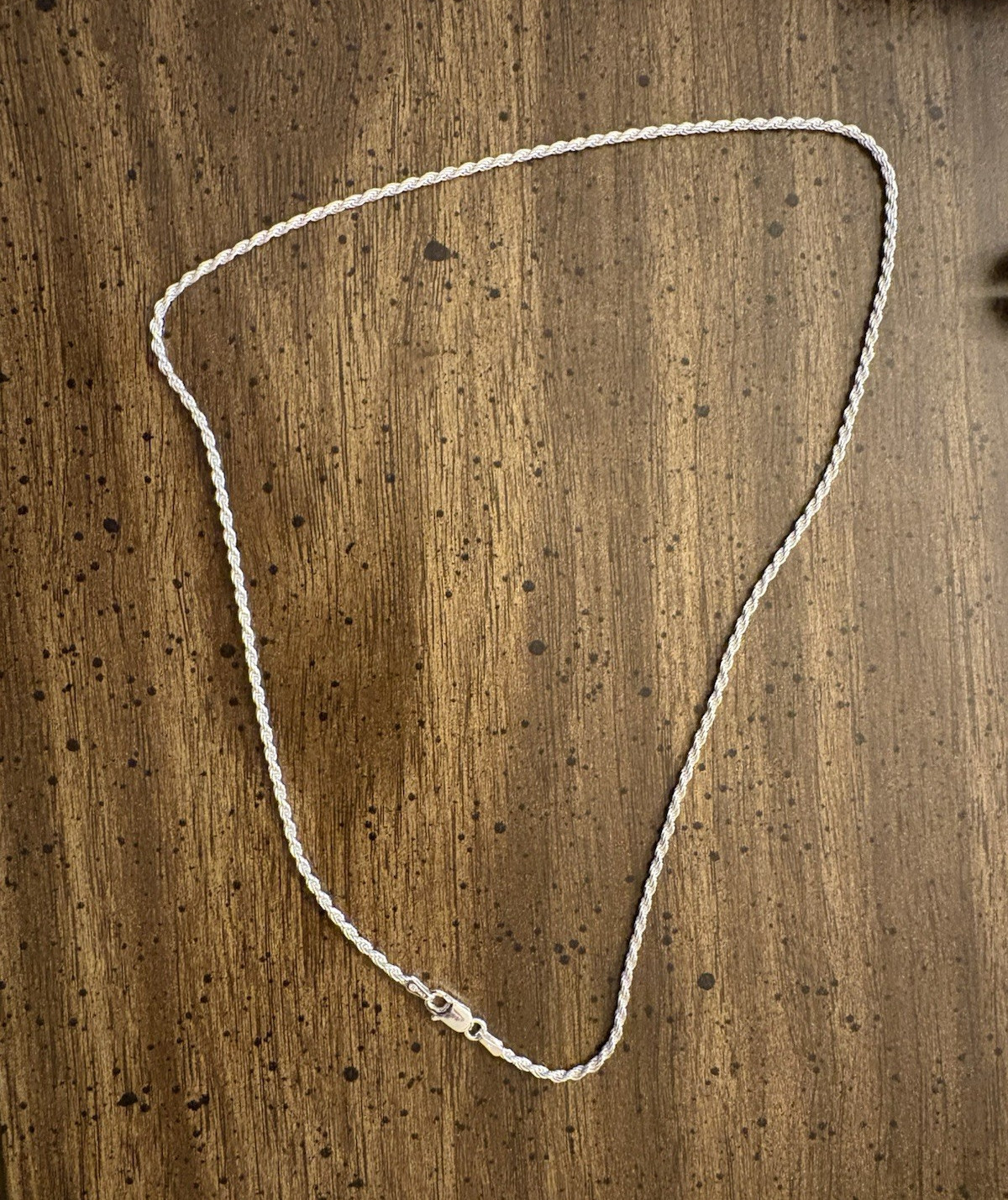 1.8mm Silver 925 Rope Chain Necklace – 18 Inch, 6.2 grams