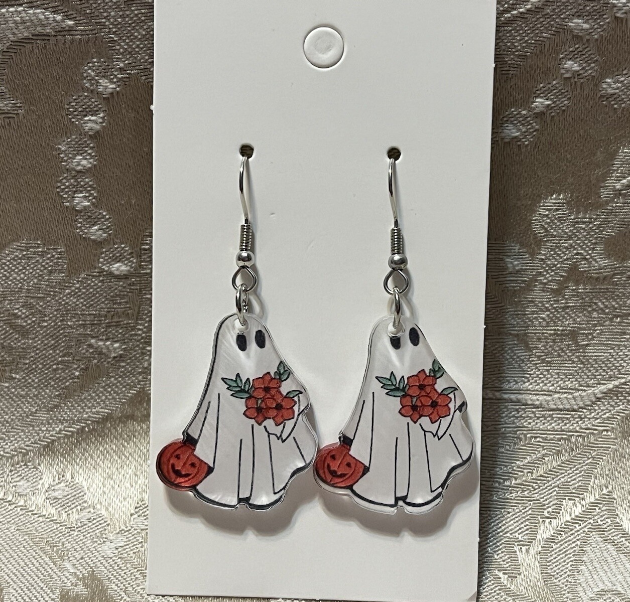 Vintage Cartoon Ghost Pumpkin Dangle Fashion Halloween Casual Fun Earrings
