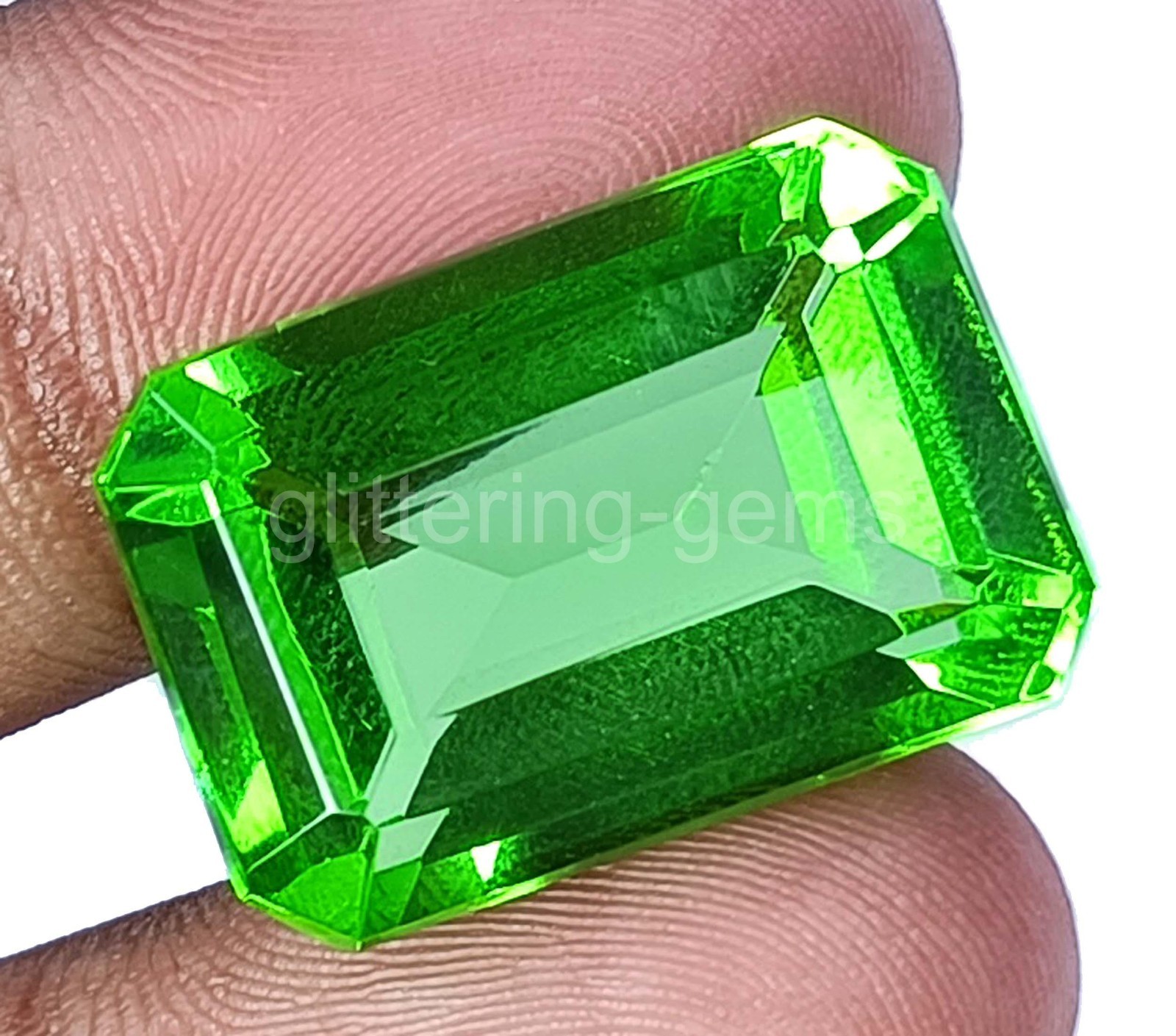 IGL Certified Green Emerald Natural 26 Ct Emerald Cut Loose Gemstone 5DNJ