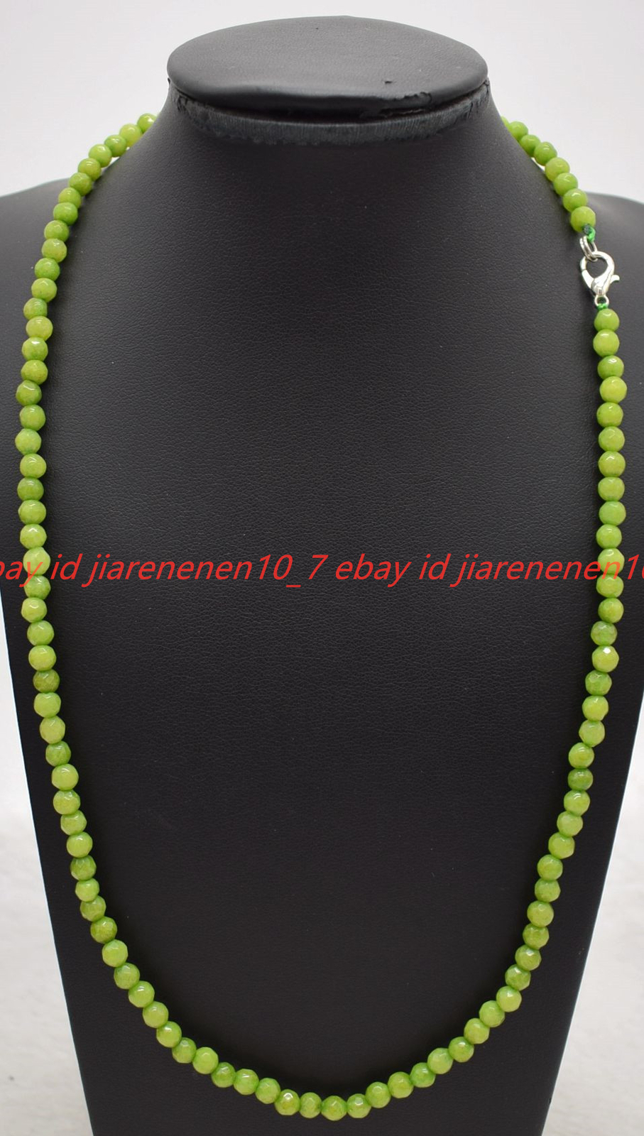 Small Pretty Natural 4mm Faceted Green Peridot Gems Round Beads Necklace 16-36in