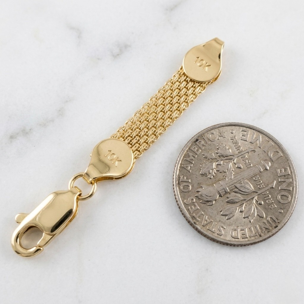 1.75″ Bismark Extender Bracelet Necklace Chain Extension Real 10K Yellow Gold