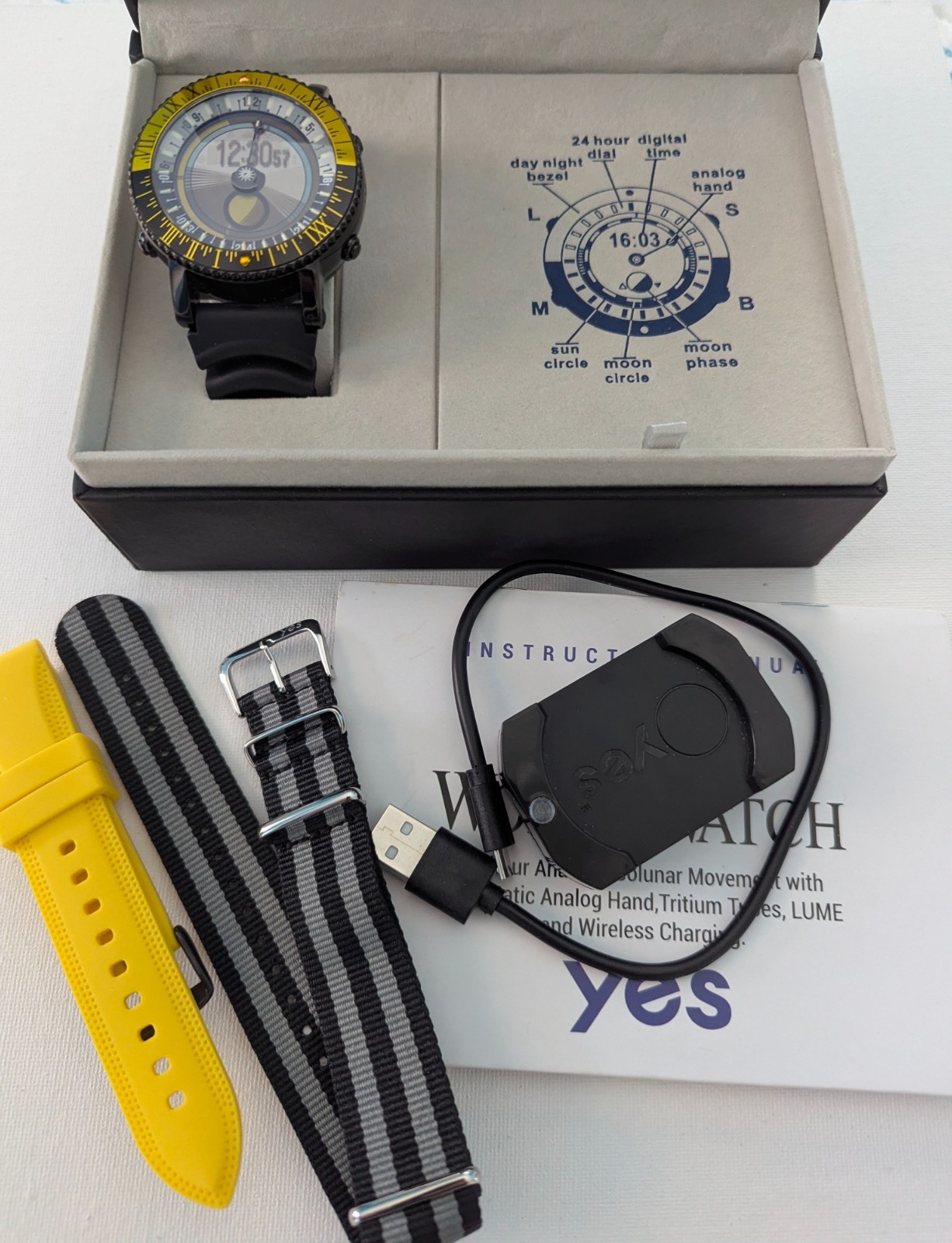 Yes Astronomical V7 WorldWatch Model #7B-KB-PS Titanium in Black