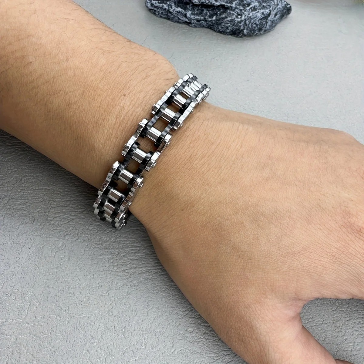 SOLID Stainless Steel Motorcycle Bike Chain Design Bracelet Men’s Jewelry Gifts