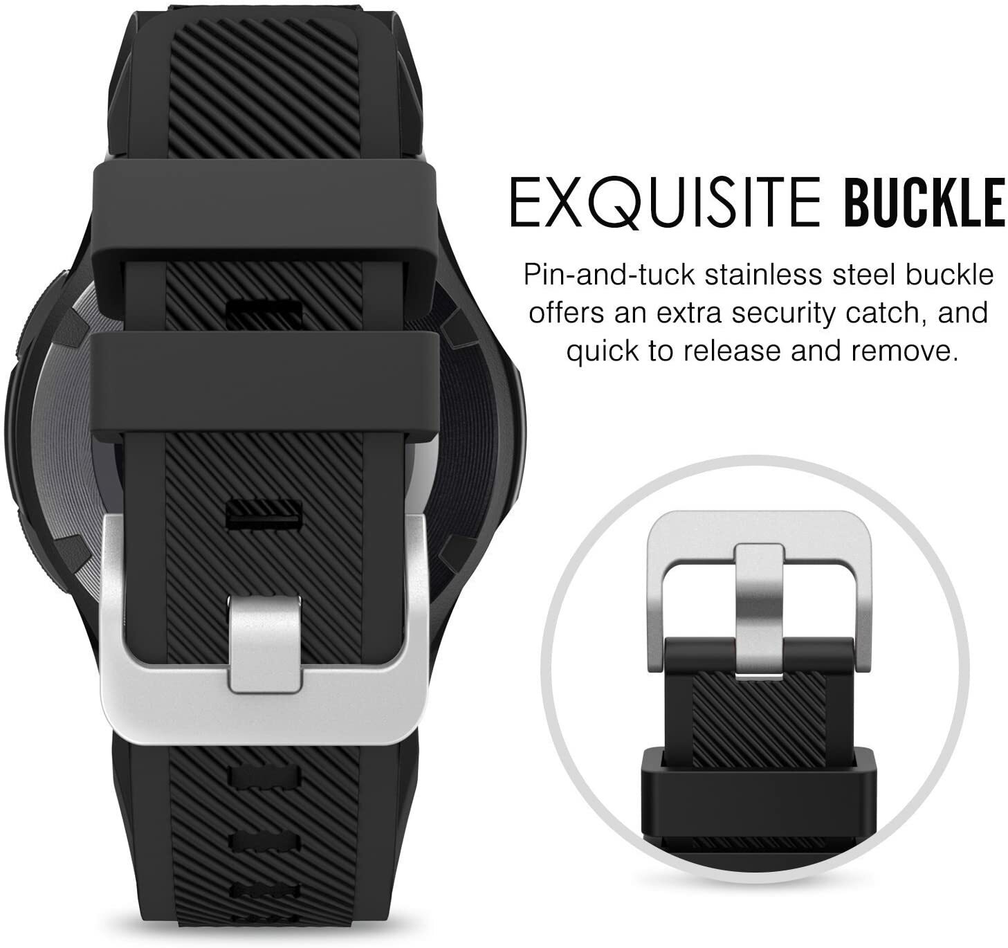 Replacement Soft Silicone 22mm Band Strap Bracelet For Samsung Galaxy Watch 46mm