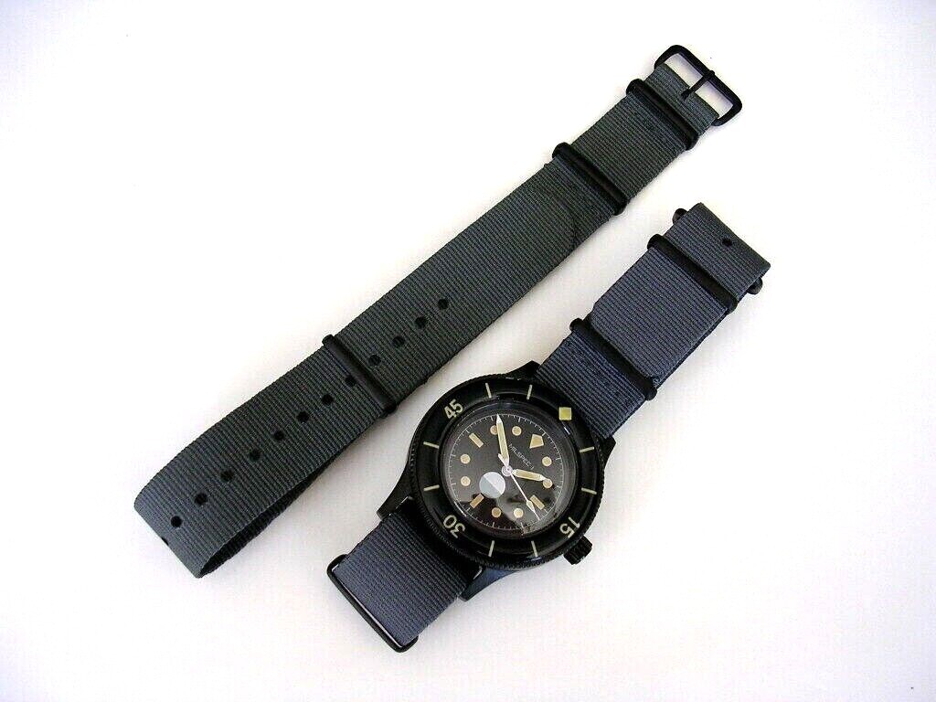 NATO® strap G10 British Admiralty Grey PVD military watchband RAF Bond IW SUISSE