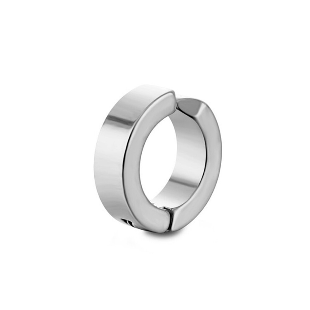 Non-Piercing Fake Ear Stud Cuff Hoop Earrings Stainless Steel Men Women