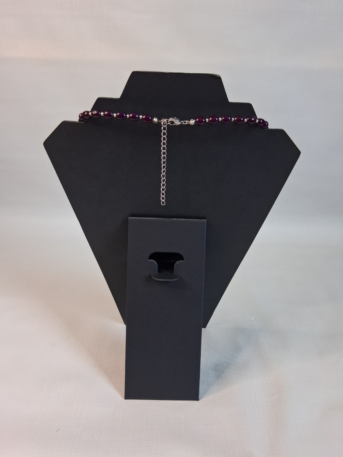 Purple Assorted Beaded Multi Strand Layered Lightweight Statement Necklace