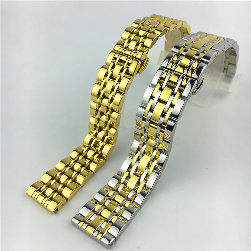 Premium Solid Stainless Steel Watch Band Strap Butterfly Clasp Bracelet 12-26mm