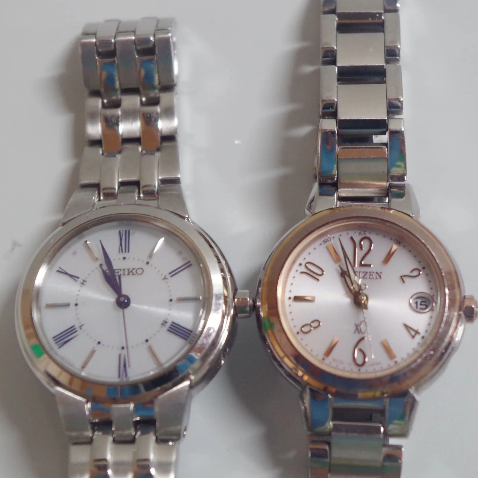 A7029 CITIZEN H058-T017487 / SEIKO 1B21-0AN0 Solar Radio-Controlled Watches (Set