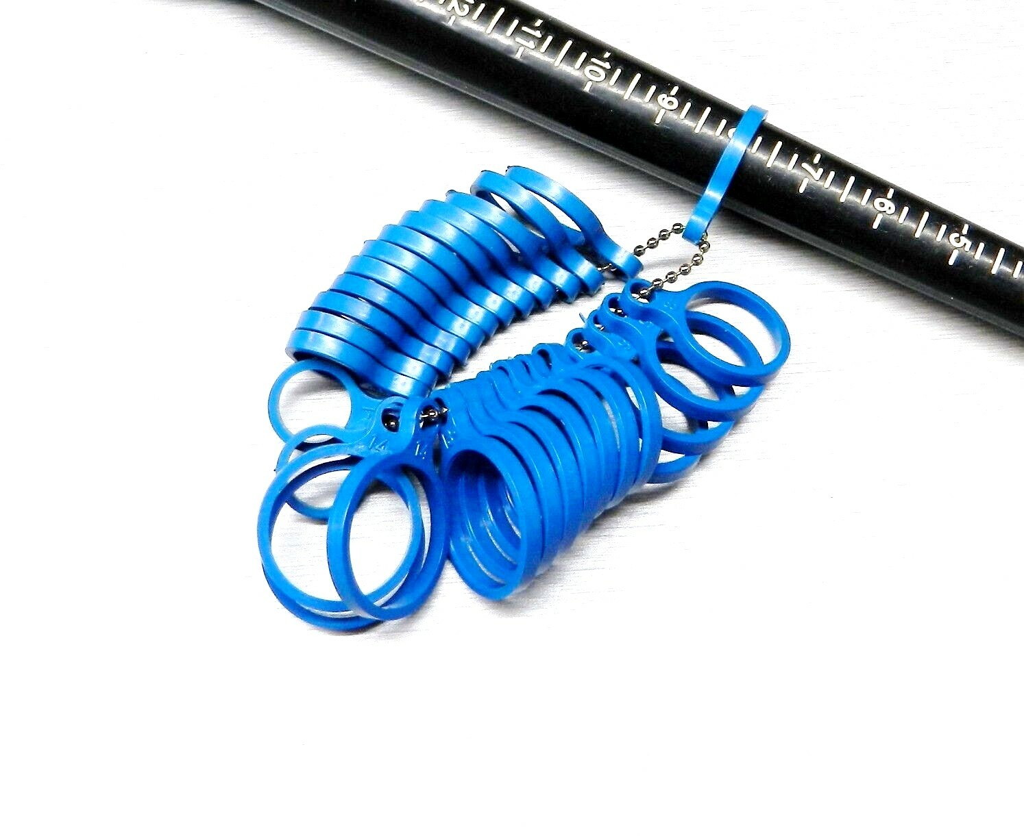 Ring Mandrel Size Stick & Finger Size Measuring Gauge 1-15 Plastic Jewelry Set