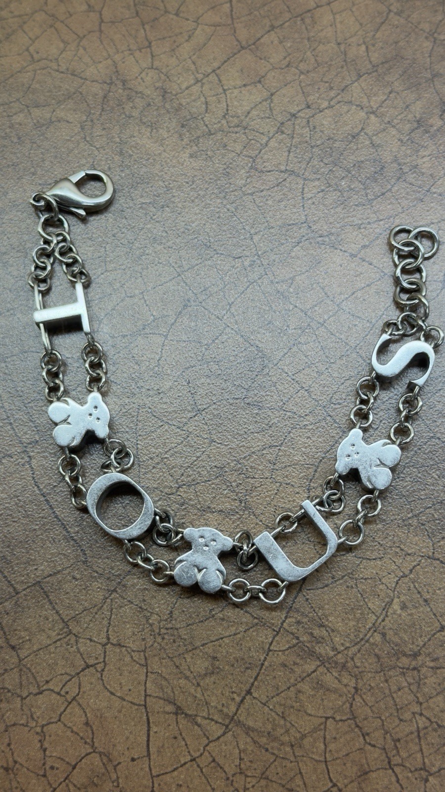 Tous Bracelet Bears And Letters Stainless Steel With A Lobster Clasp