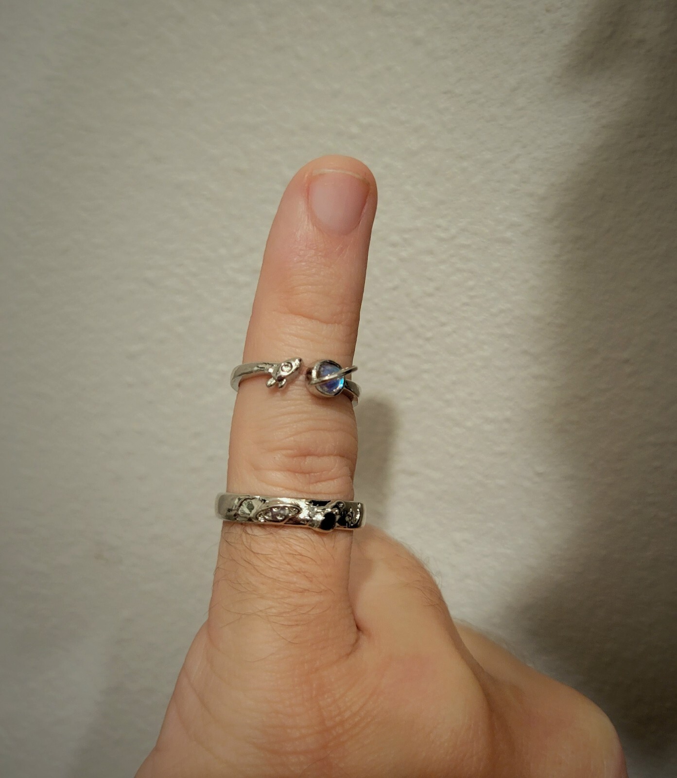 Matching Rings For Couples Boyfriend Girlfriend Gift Promise Rings Space Saturn