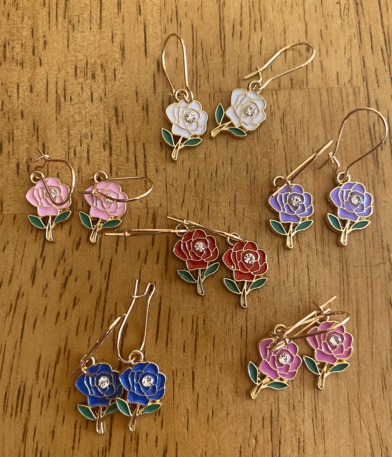 12 Pairs Of Flower Earrings Great For Wedding Party Or Everyday Wear