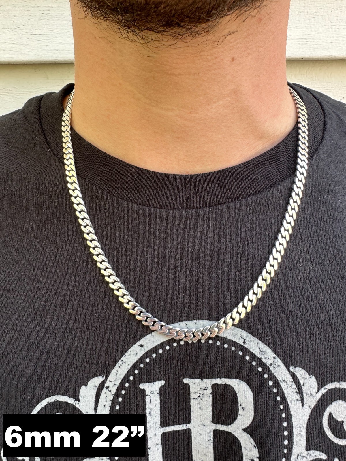 Miami Cuban Link Chain Necklace / Bracelet Real 925 Silver Sleek Clasp 6-12mm