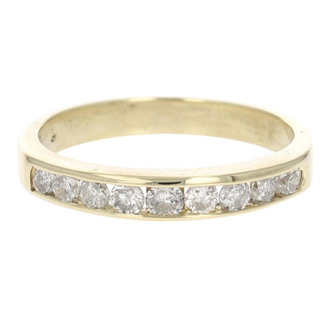 .50ctw Round Cut Diamond Channel-Set Wedding Band Ring 14k Yellow Gold Size 6.5