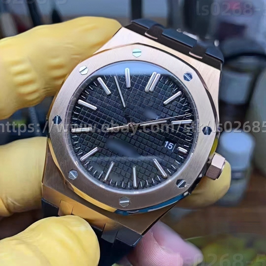DIY SET for 2824 41MM watch case + dial + hands + leather strap sapphire