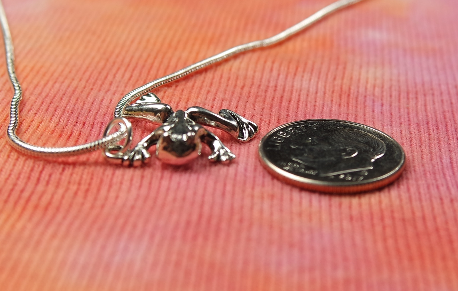 Frog Necklace, pick 16-36″ Double Sided Frog Legs Animal Anura Amphibian Jewelry