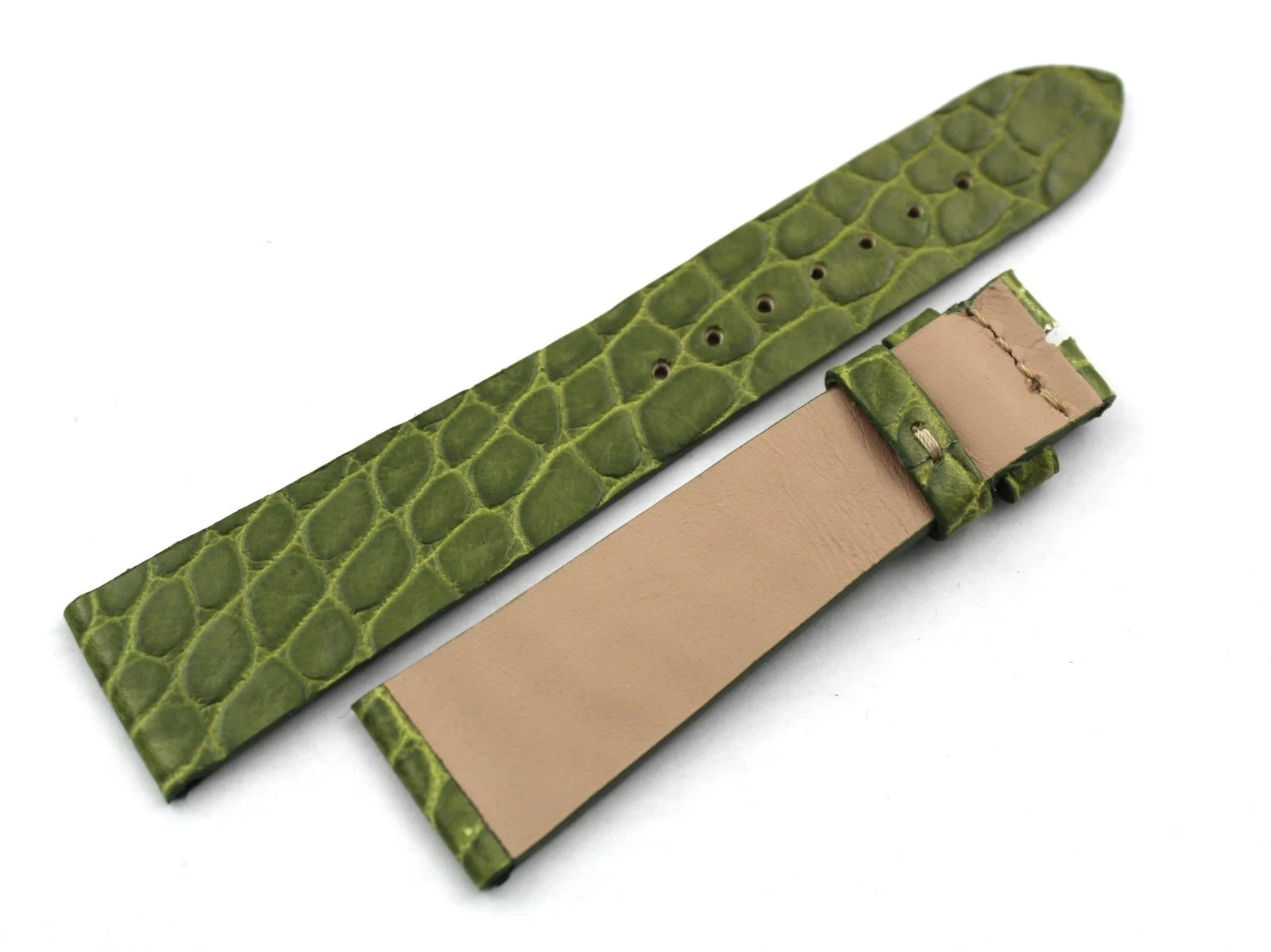 Craft Genuine Leather Crocodile Print Pistachio Green Strap Accessories