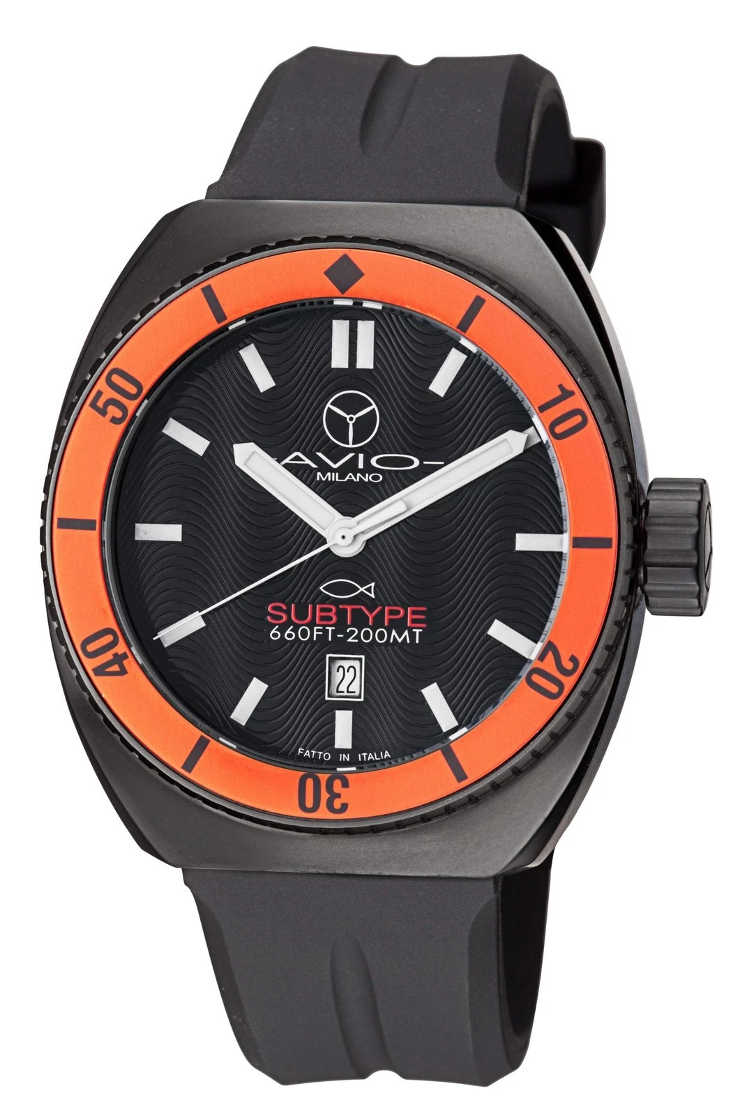 Avio MILANO Subtype Italian Dive Watch Wristwatch AVI SUB BK 200 Meter WR Nice!