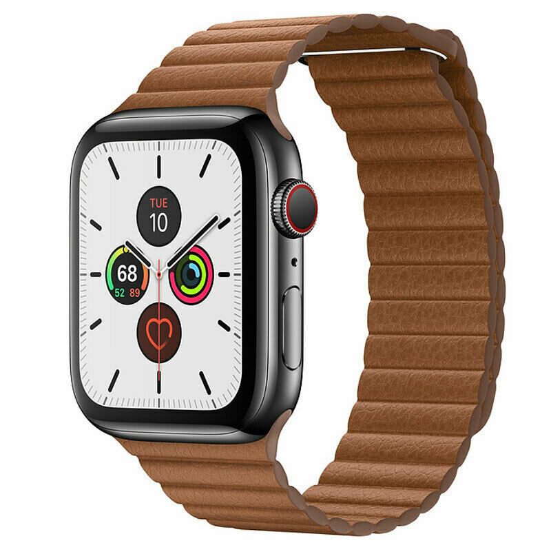 Genuine Leather Loop Magnetic iWatch Band For Apple Watch Series 9 8 7 6 5 4 SE