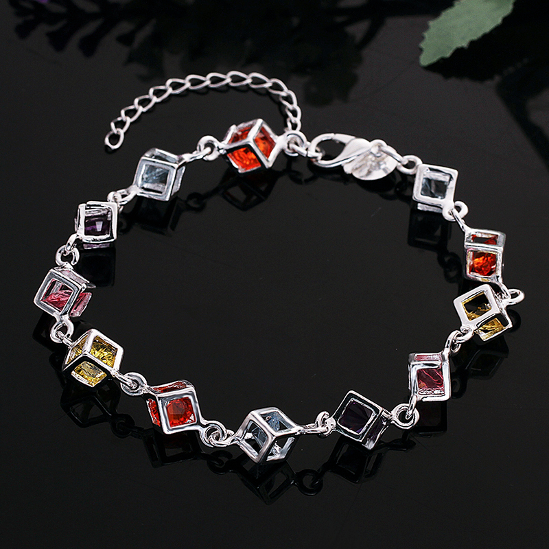Women’s 925 Sterling Silver Bracelet Adjustable Size 8-9 Inches 9MM Lobster L8
