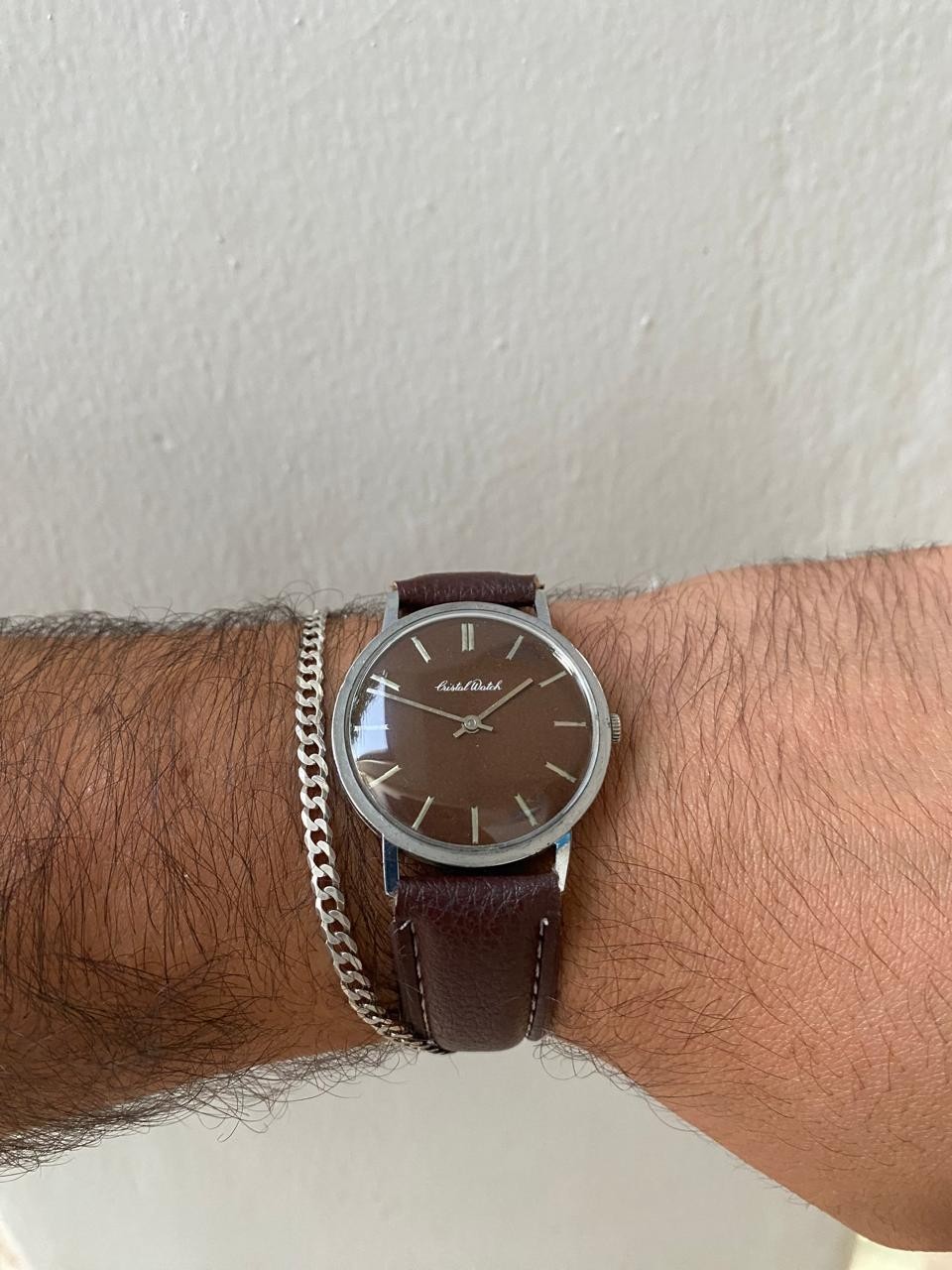 Vintage 1970s Men’s Cristal Watch Cal. 7010 17 Jewels Swiss Made 34mm Watch