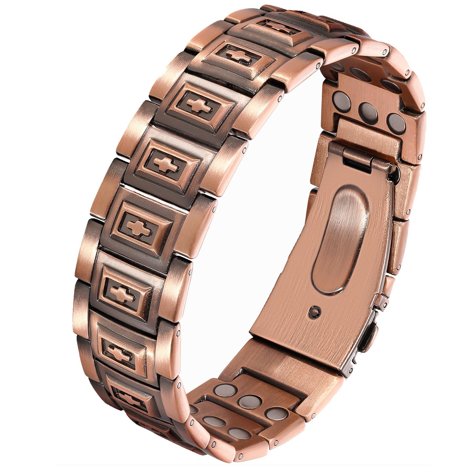 99.99% Pure Copper Magnetic Bracelet for Adult, Anti-Oxidation Scratch Resistant