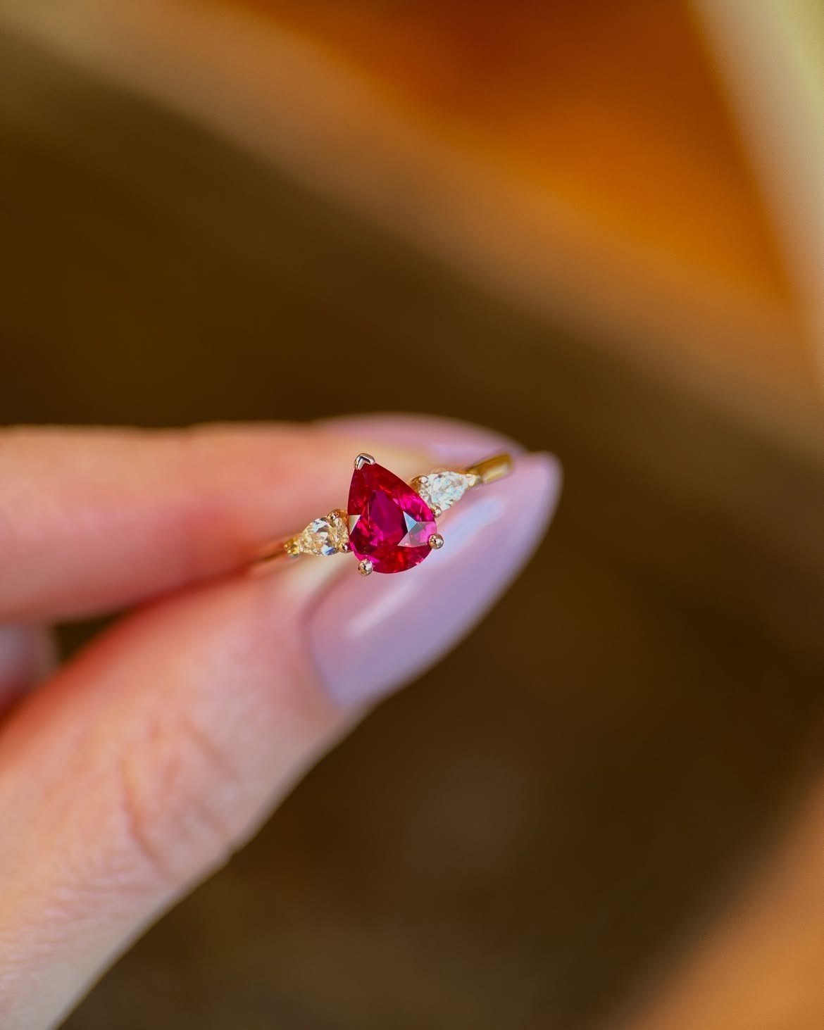 4.30 Ct Natural Red Ruby & Diamond Engagement Ring Solid 14K Yellow Gold 6 7 8