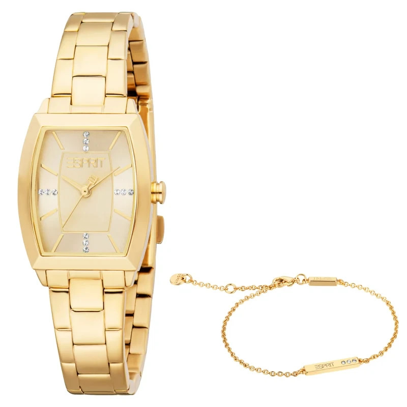 Esprit Ilma ES1L566M0055 Women’s Gold Watch & Bracelet Set Limited Time