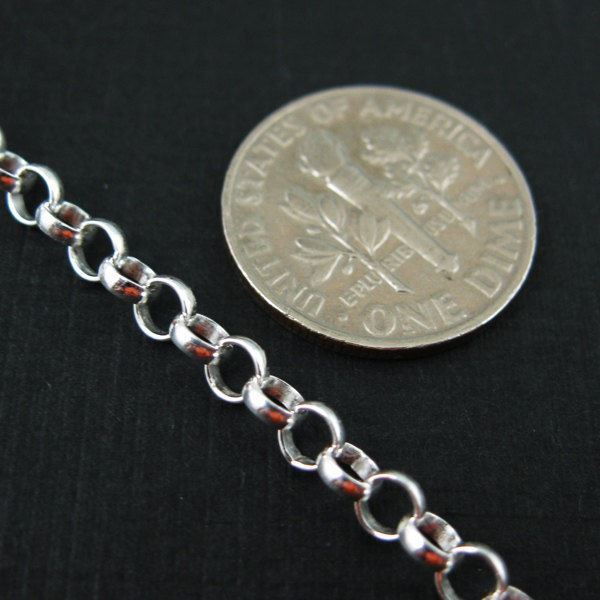 Solid Sterling Silver 3.5mm Rolo Chain- Necklace, Bracelet , Anklet – All Sizes