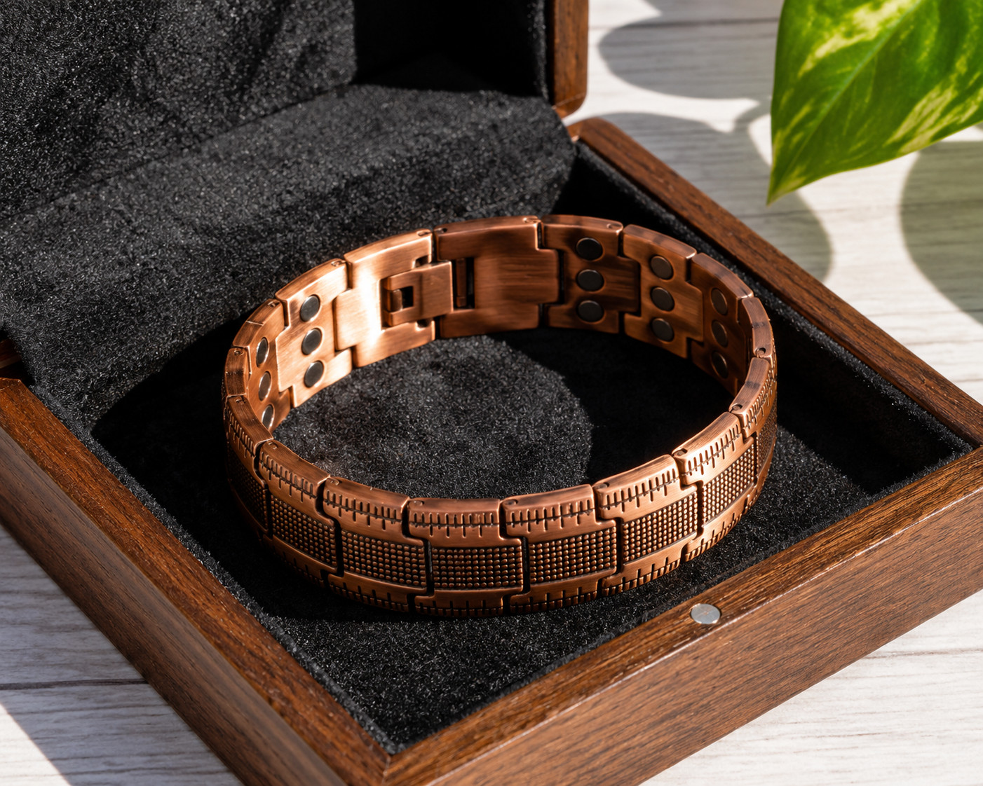3X Ultra Strength Magnetic Copper Bracelet for Men Vintage Therapy Energy Gift