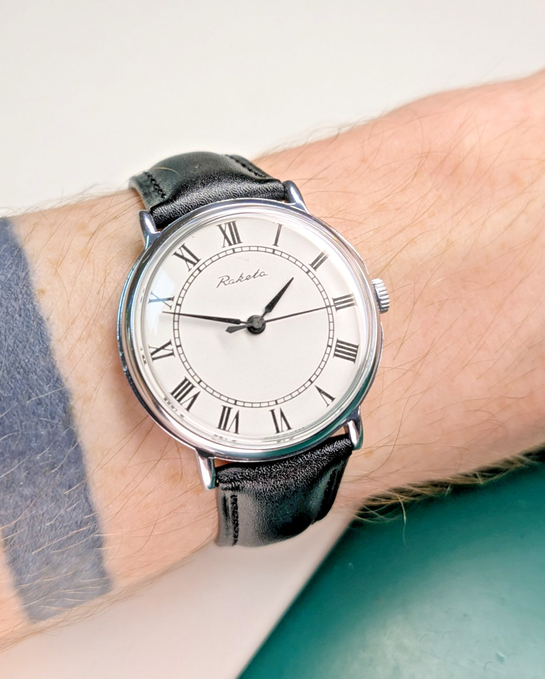 Raketa Vintage Watch 2609 HA 1970s Soviet USSR Men Mechanical White Dial